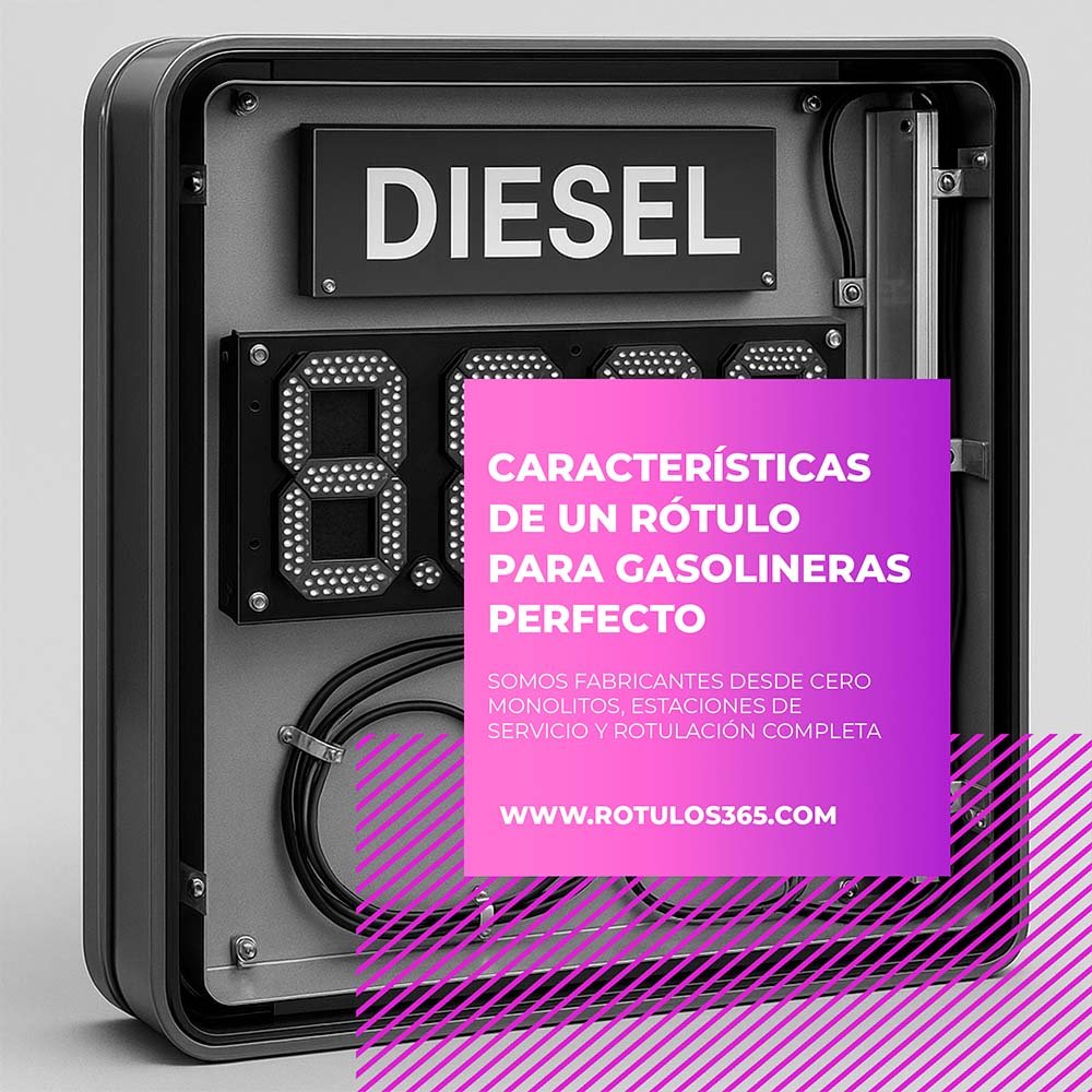 Características de un rótulo para gasolineras perfecto
